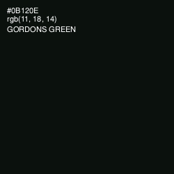 #0B120E - Gordons Green Color Image